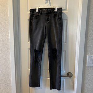 American Eagle Outfitters distressed Super Stretch X4 Skinny jeans, size 8 Long